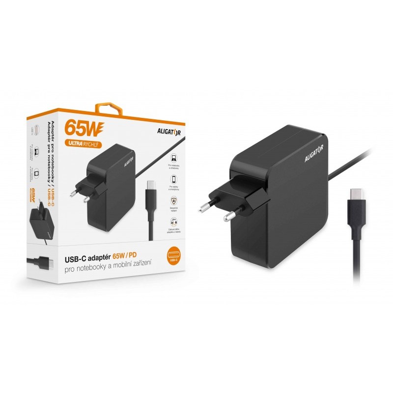 Aligator Power Delivery 65W USB-C adaptér CHNT002