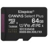 Kingston MicroSDXC karta 64GB Canvas Select Plus, U1, V10, A1