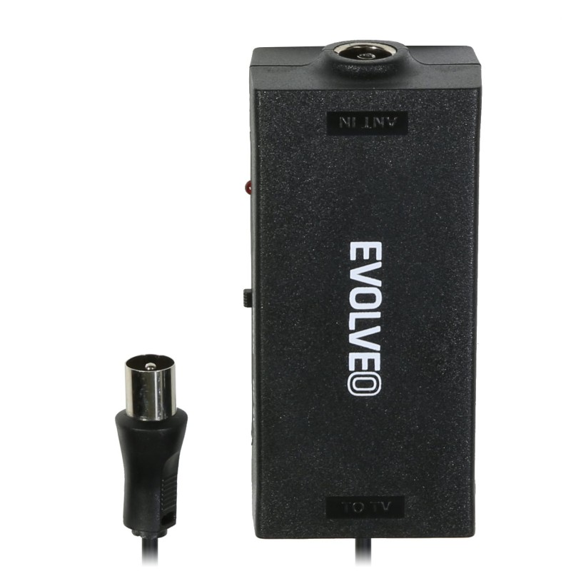 EVOLVEO Amp 1, anténní zesilovač FM/DAB+/DVB-T2, filtr LTE,4G,5G