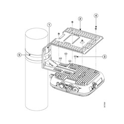 Cisco - Montážní sada pro bezdrátový přístupový bod (horizontální) - montáž na sloupek, montáž na stěnu - pro Catalyst 9124AXI