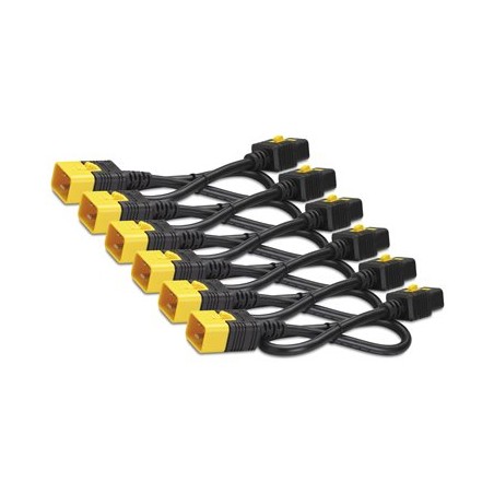 Power Cord Kit (6 EA), Locking, C19 TO C20, 0.6M (2FT), Red