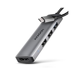 AXAGON HMC-H3A, USB 5Gbps hub, 3x USB-A, HDMI 4k/30Hz, kabel USB-C 15cm