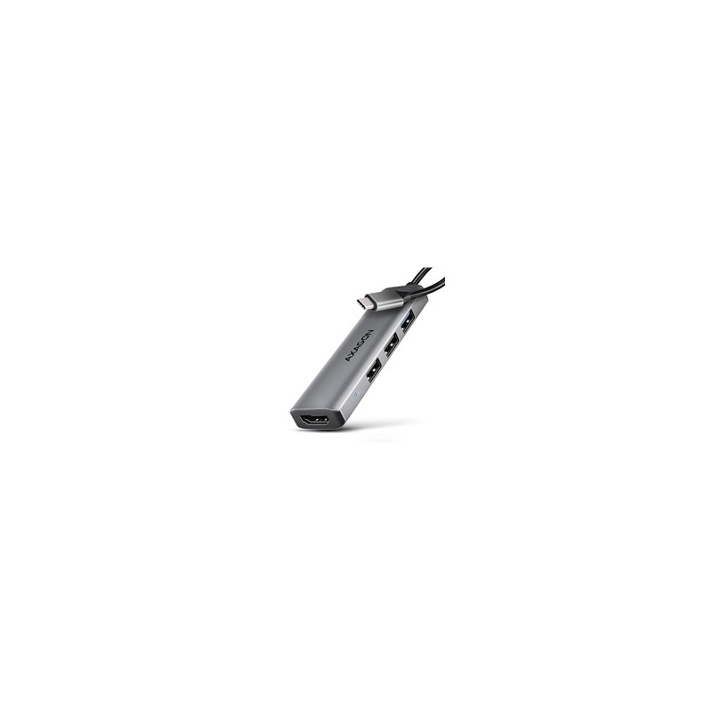 AXAGON HMC-H3A, USB 5Gbps hub, 3x USB-A, HDMI 4k/30Hz, kabel USB-C 15cm