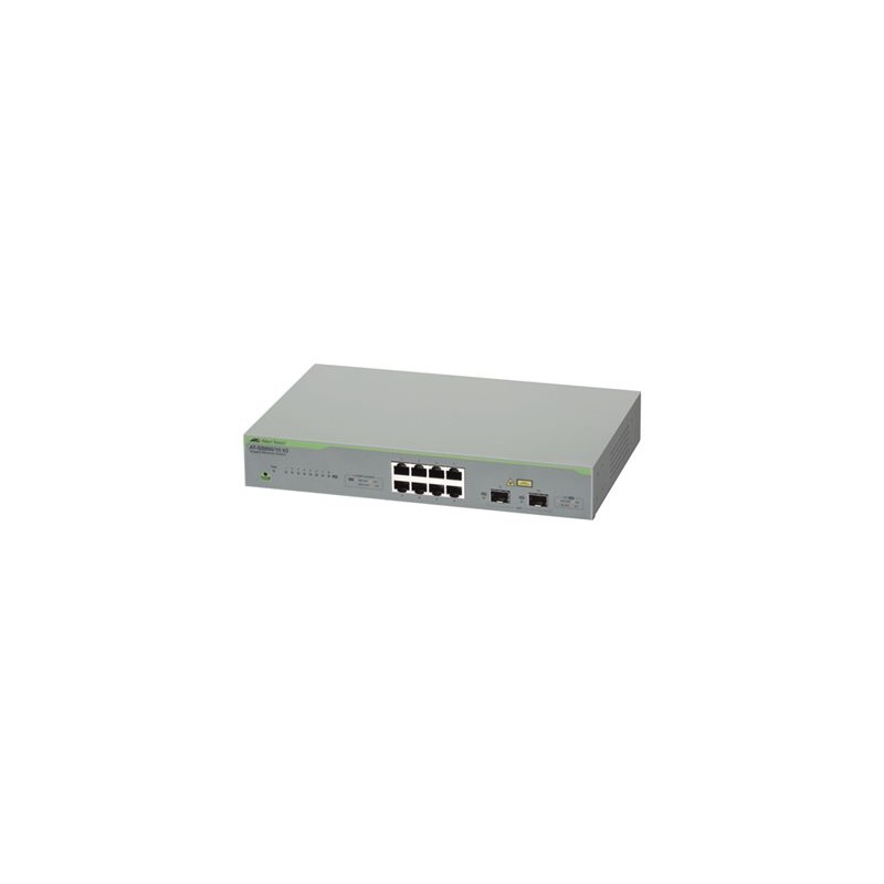 Gigabit webSmart switch, 8x 10/100/1000TX + 2x SFP ports, EU Power Cord.