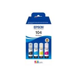 Epson EcoTank 104 - 4-balení - černá, žlutá, azurová, purpurová - originální - doplnění inkoustu - pro EcoTank ET-14100, 1810
