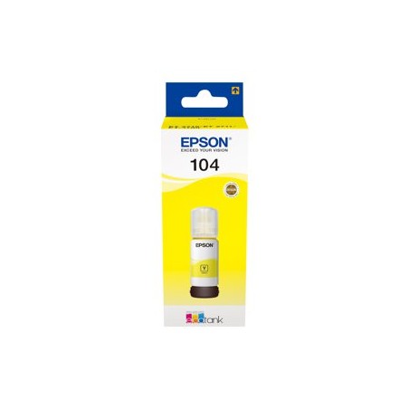 Epson EcoTank 104 - 65 ml - žlutá - originální - inkoustový zásobník - pro EcoTank ET-14100, 1810, 2721, 2810, 2811, 2812