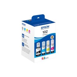 Epson 102 Multipack - 4-balení - černá, žlutá, azurová, purpurová - originální - inkoustová cartridge - pro EcoTank ET-15000