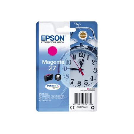 Epson originální ink C13T27034022, 27, magenta, 3,6ml