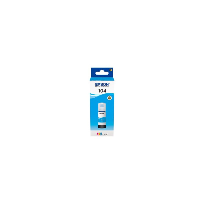 Epson EcoTank 104 - 65 ml - azurová - originální - inkoustový zásobník - pro EcoTank ET-14100, 1810, 2721, 2810, 2811, 2812
