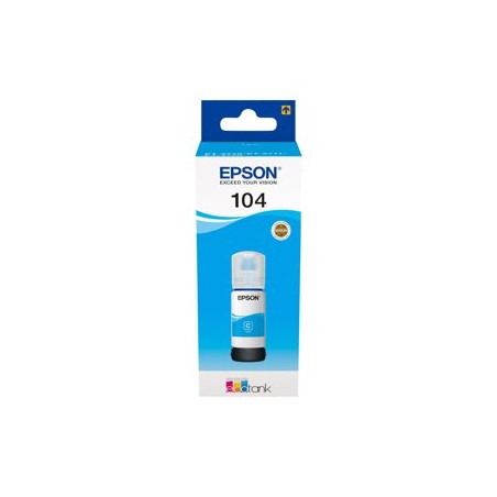 Epson EcoTank 104 - 65 ml - azurová - originální - inkoustový zásobník - pro EcoTank ET-14100, 1810, 2721, 2810, 2811, 2812