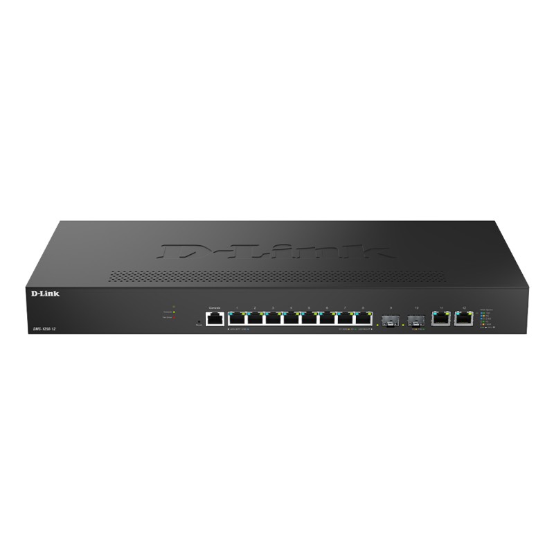 D-Link DMS-1250-12 - Prepínac - L2+ - inteligentní - 8 x 10/100/1000/2.5G + 2 x 10 Gigabit Ethernet + 2 x 10 Gigabit SFP+