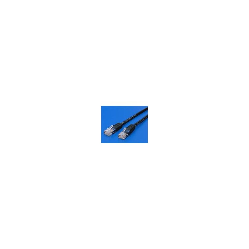 UTP patchkabel kat. 6, 0,5m, černý