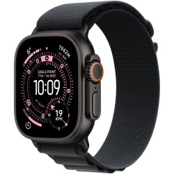 Apple Watch Ultra 3 GPS + Cellular 49mm Black Titanium Case with Black Alpine Loop - Large