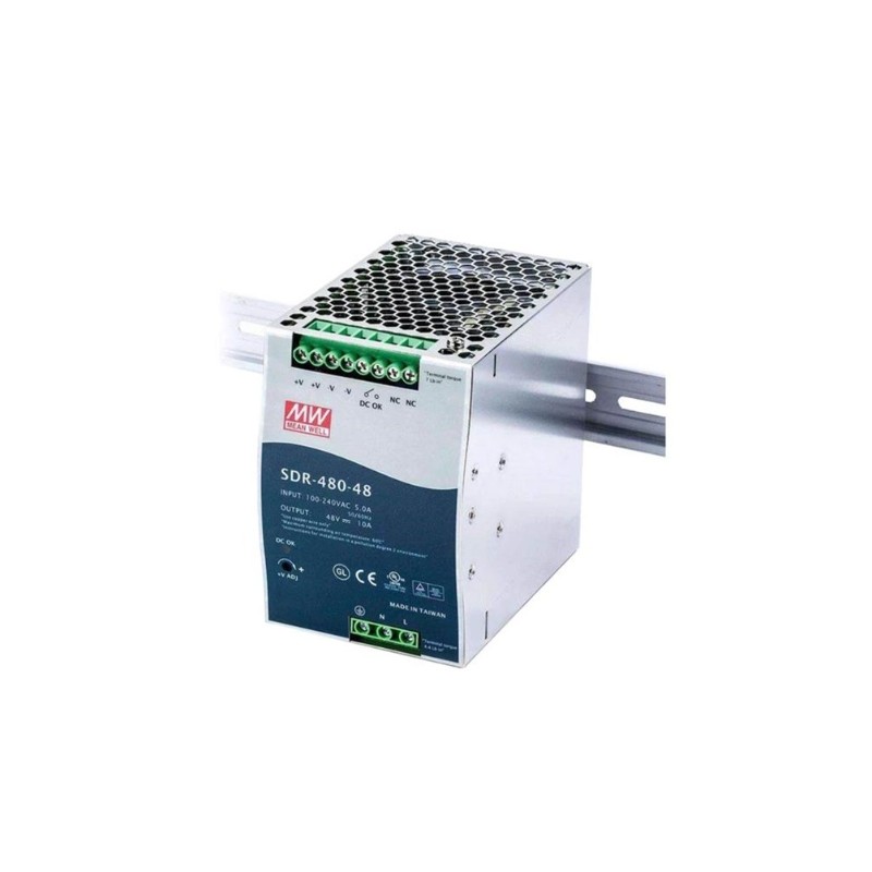 Allied Telesis AT-SDR480-48 - Napájení (montovatelný na DIN kolejnici) - 480 Watt