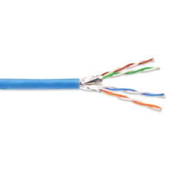 PremiumCord CAT6A FTP Kabel 4x2,drát AWG23,čistá měď 1m LSOH