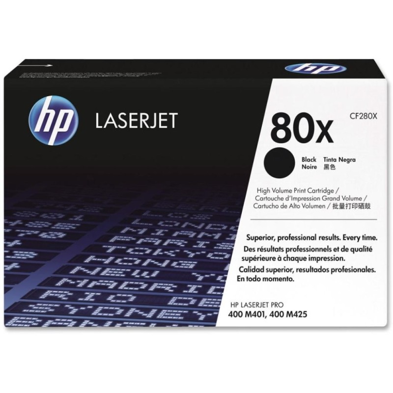 HP 80X Black LJ Toner Cart, CF280X (6,900 pages)