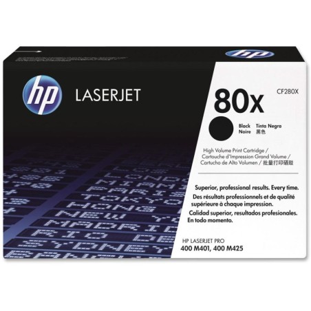 HP 80X Black LJ Toner Cart, CF280X (6,900 pages)