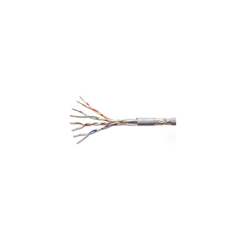 PremiumCord TP Kabel 4x2,lanko/licna SF/UTP Cat5e AWG26/7, čistá měď 1m šedá