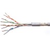 PremiumCord TP Kabel 4x2,lanko/licna SF/UTP Cat5e AWG26/7, čistá měď 1m šedá