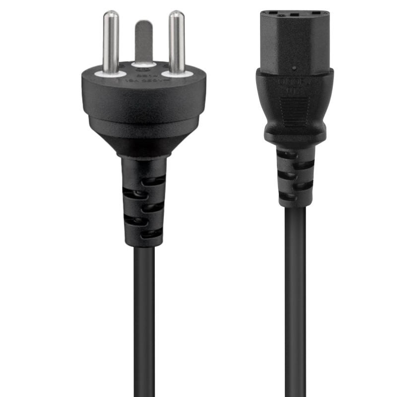 PremiumCord Kabel síťový 230V k počítači 2m se zástrčkou pro Dánsko