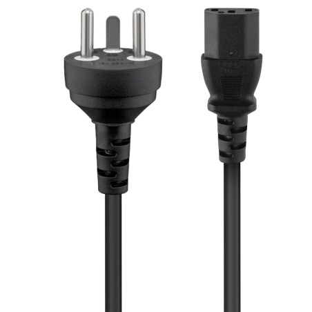 PremiumCord Kabel síťový 230V k počítači 2m se zástrčkou pro Dánsko