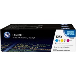 HP 125A CMY 3-pack LJ Toner Cart, CF373AM (1,400 / 1,400 / 1,400 pages)