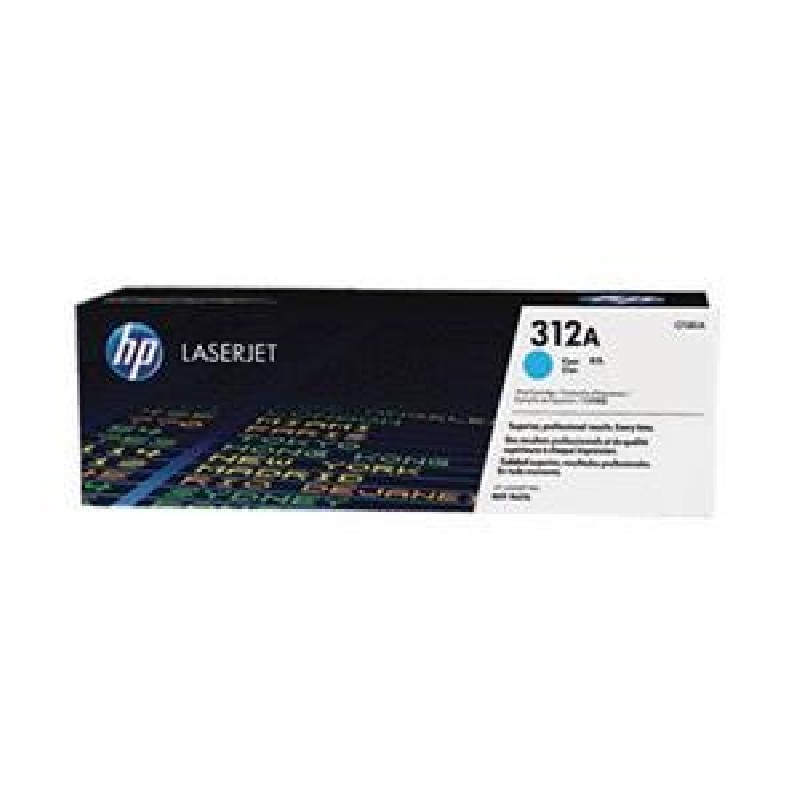 HP 312A Cyan LJ Toner Cart, CF381A (2,700 pages)