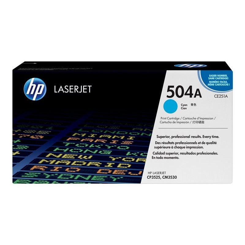 HP originální toner CE251A, HP 504A, cyan, 7000str.