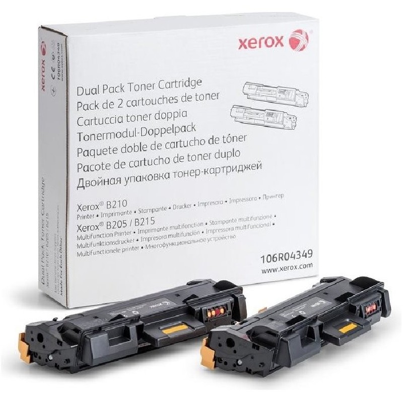 Xerox black toner dualpack pro B210/B205/B215 (2x 3 000 stran)