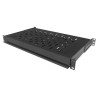 CONTEG Police ukládací,19",1U,RAL9005, 250mm - výsuvná