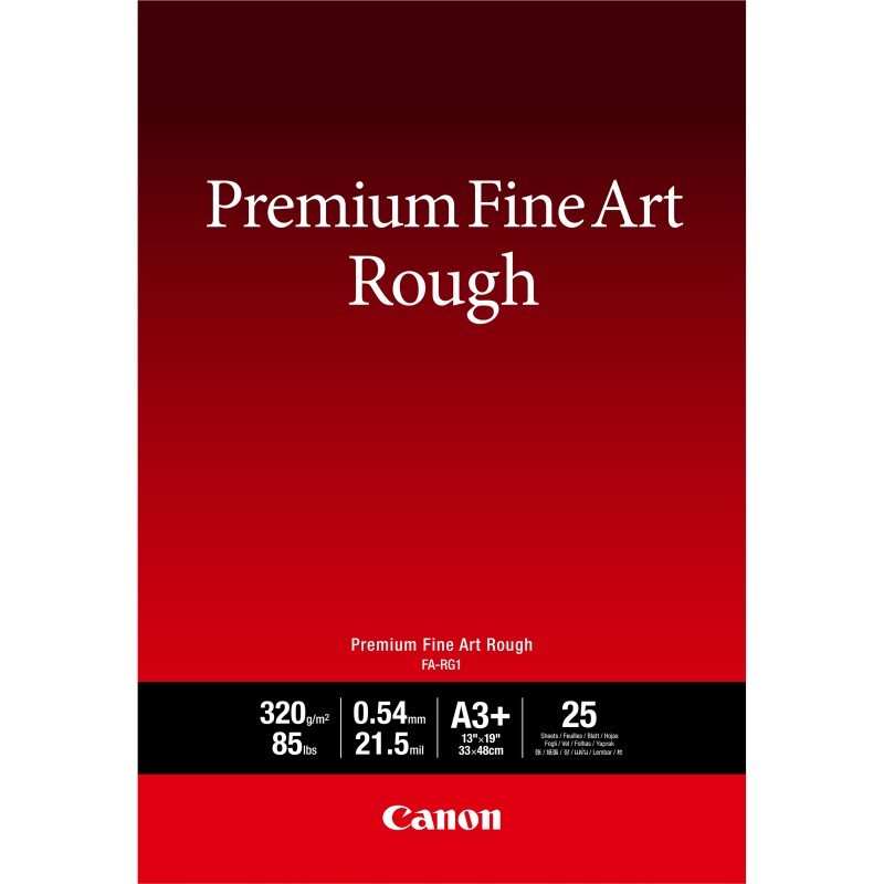 Canon Premium FA-RG1 - Bavlna - drsný - 21,5 milionu - A3 Plus (330 x 480 mm) - 320 g/m? - 25 listy umělecký papír - pro
