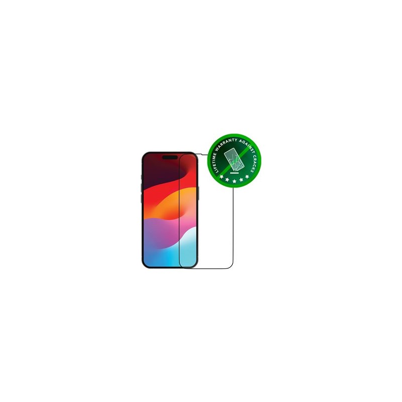 dbramante1928 Eco-shield - Ochrana obrazovky pro mobilní telefon - bulk - barva rámu černá - pro Apple iPhone 15