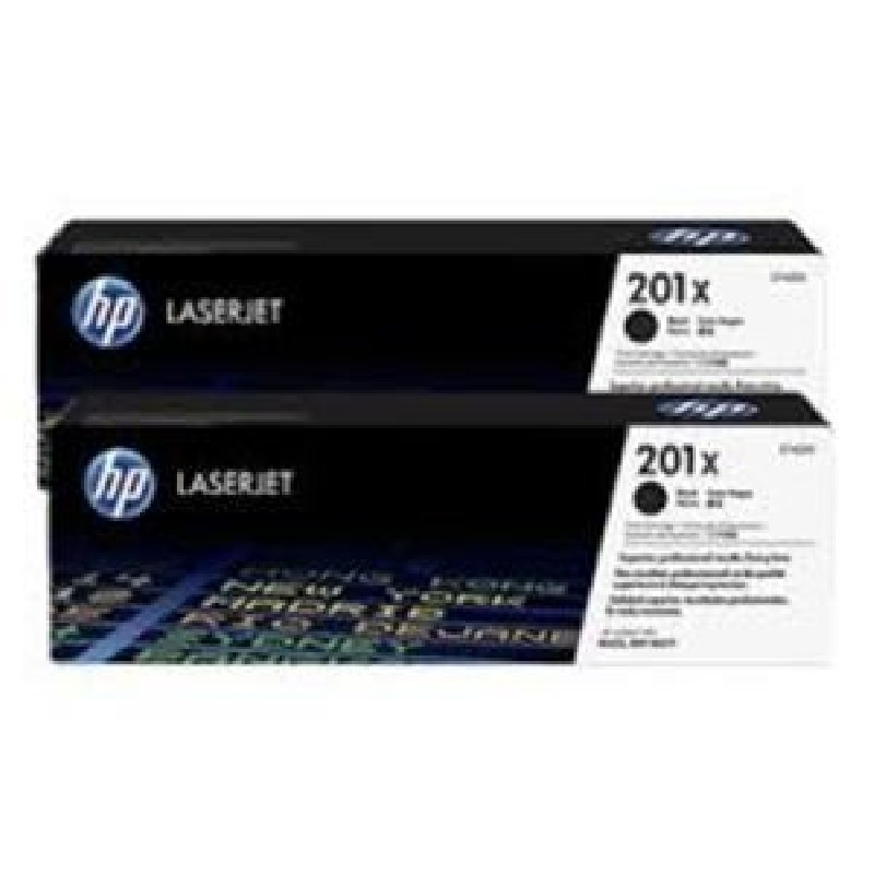 HP originální toner CF400XD, HP 201X, black, 5600 (2x2800)str., dual pack, 2x770g