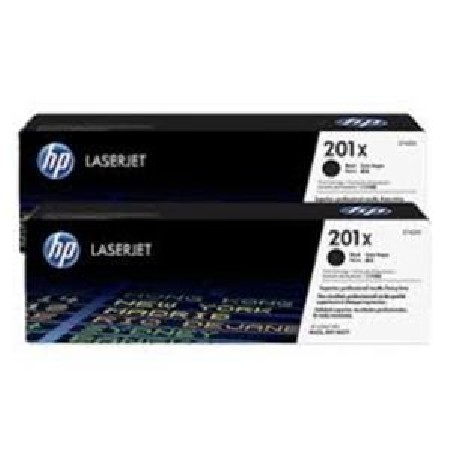 HP originální toner CF400XD, HP 201X, black, 5600 (2x2800)str., dual pack, 2x770g