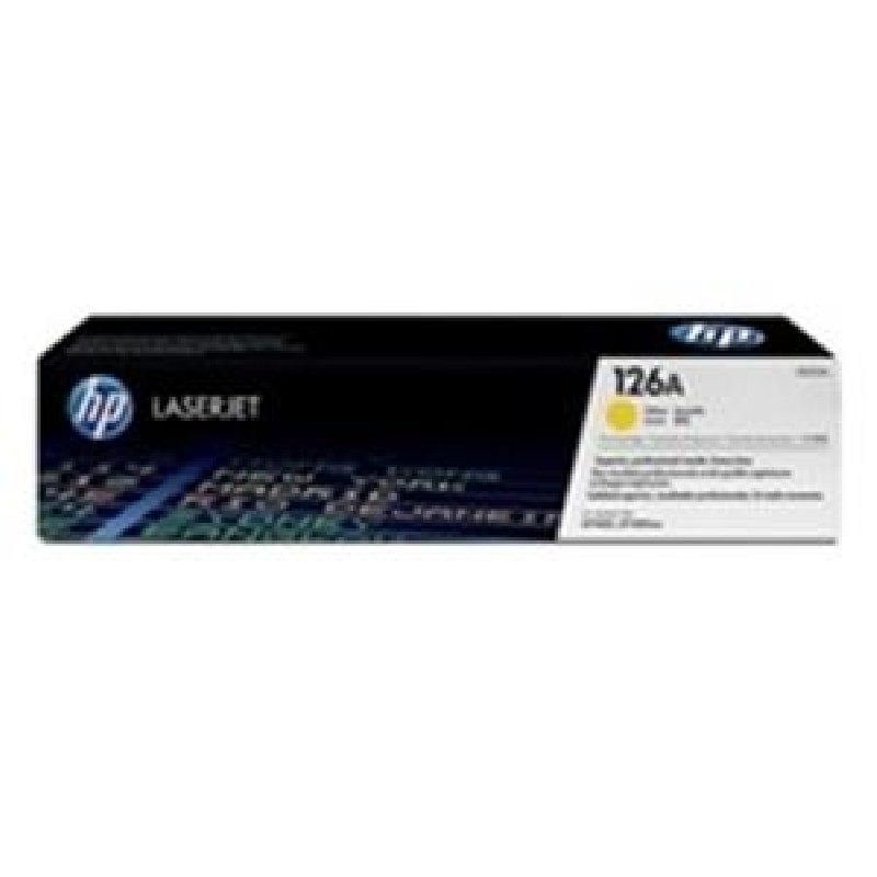 HP 126A Yellow LJ Toner Cart, CE312A (1,000 pages)
