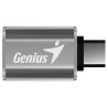 GENIUS ACC-C2A redukce z USB-C na USB-A, kovově šedá