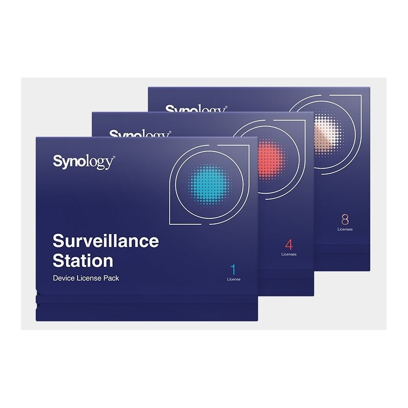 Synology Virtual Device License Pack 4 - elektronická Surveillance licence pro 4 kamery/kanály MCP290118140N