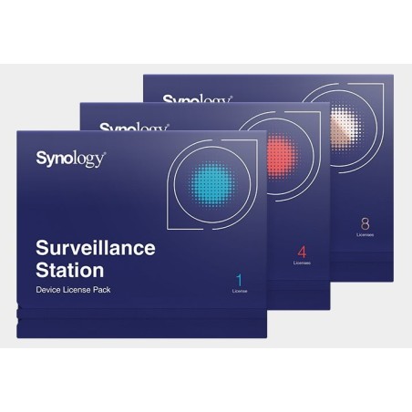 Synology Virtual Device License Pack 4 - elektronická Surveillance licence pro 4 kamery/kanály MCP290118140N