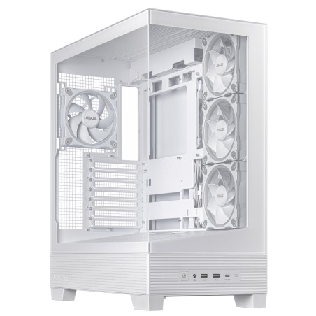 ASUS case A31 PLUS TG ARGB, Mid Tower, Průhledná bočnice, 4x120mm ARGB Fan, ARGB Hub, bílá