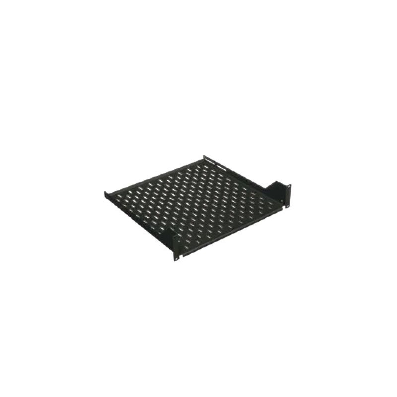CONTEG Police ukládací,19",2U,RAL9005, 650mm