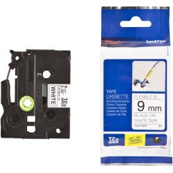BROTHER TZEFX221 - kazeta TZ šířky 9mm, flexibilní páskou TZE-FX221, bílá/černé písmo