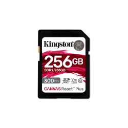 Kingston SDXC karta 256GB Canvas React Plus SDXC UHS-II 300R/260W U3 V90 for Full HD/4K/8K
