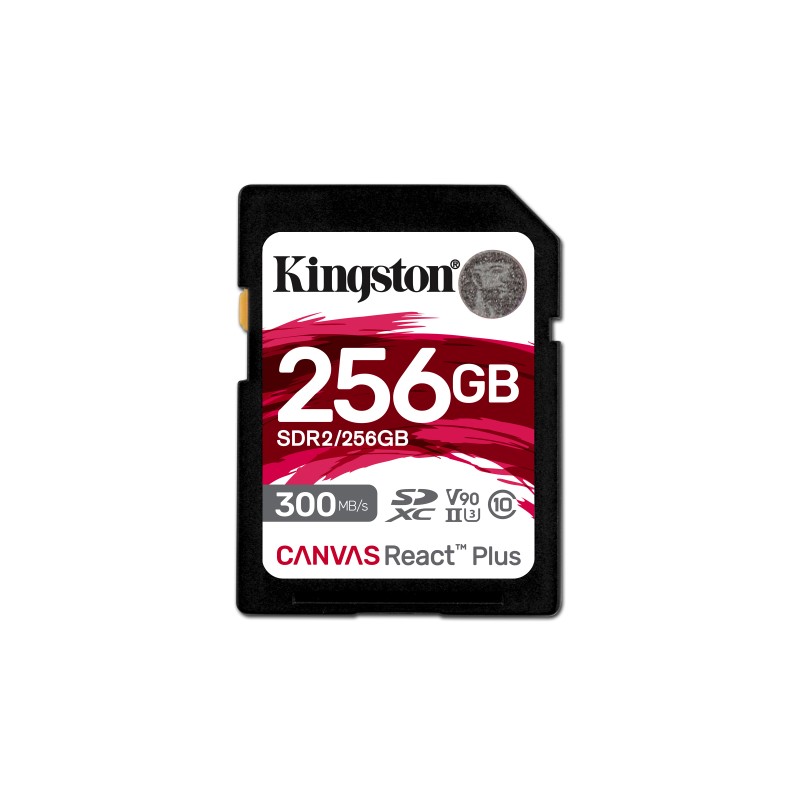 Kingston SDXC karta 256GB Canvas React Plus SDXC UHS-II 300R/260W U3 V90 for Full HD/4K/8K