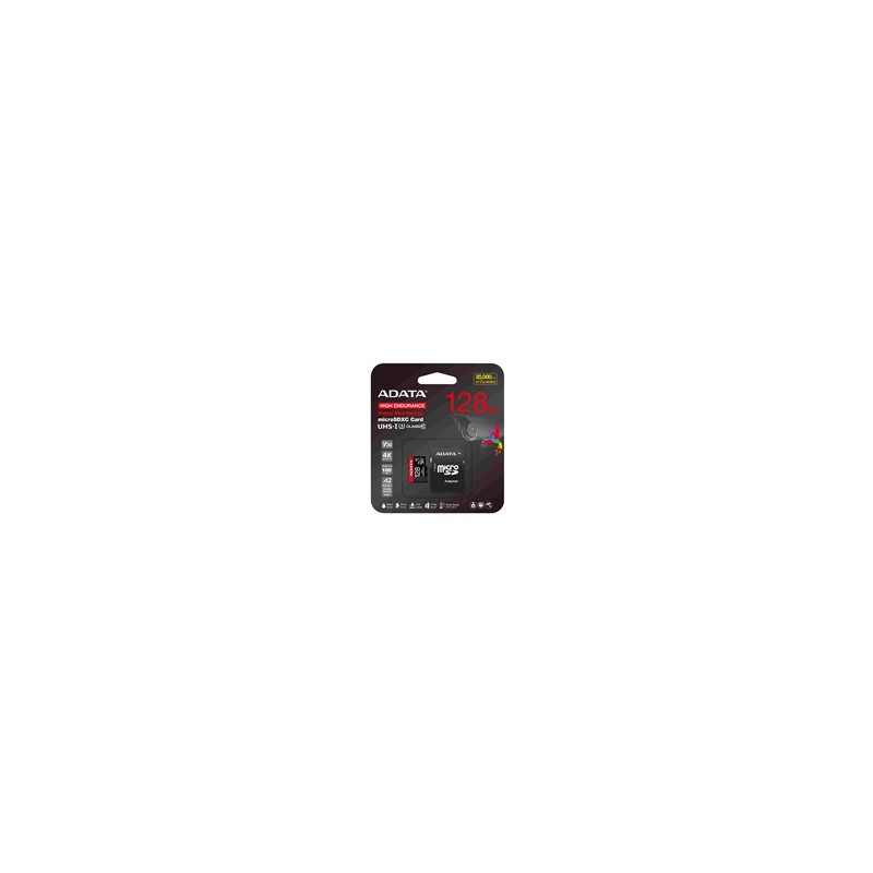 ADATA MicroSDXC karta 128GB High Endurance UHS-I C10 V30 A2 (R:100/W:85 MB/s) + SD adaptér