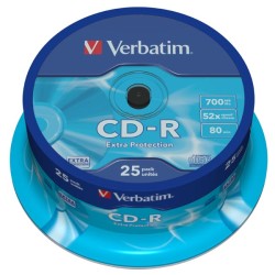 VERBATIM CD-R(25-Pack)Spindle/Extra Protection/DL/52x/700MB