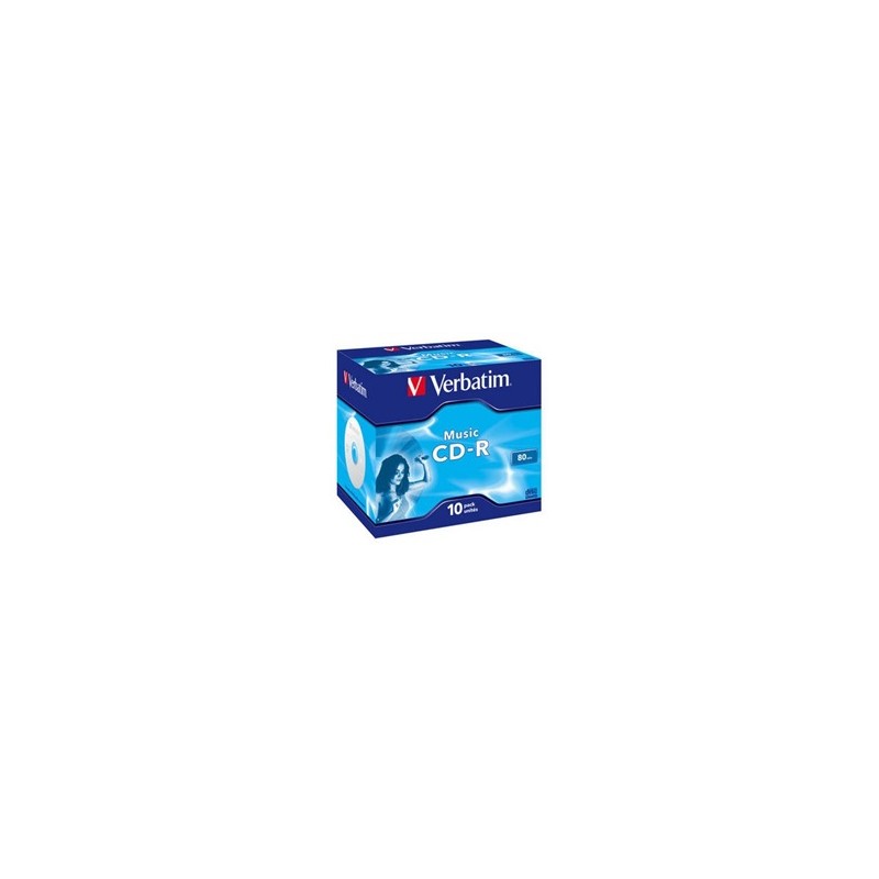 VERBATIM CD-R(10-pack)Audio/Live it!/Colour/Jewel/80Min