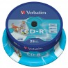VERBATIM CD-R(25-Pack)Spindle/Printable/52x/700MB/DLP