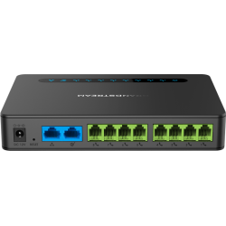 Grandstream HT818 (ATA), 8x FXS, 2 SIP profily, 1x Gbit LAN, NAT router, 3-cestná konf.