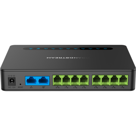 Grandstream HT818 (ATA), 8x FXS, 2 SIP profily, 1x Gbit LAN, NAT router, 3-cestná konf.