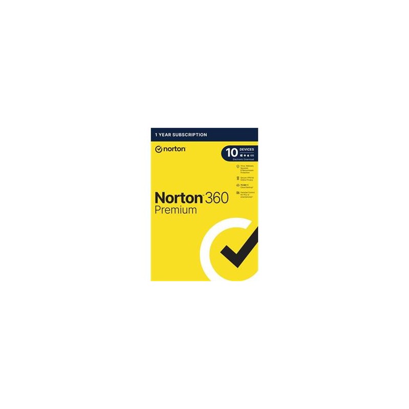 NORTON 360 PREMIUM 75GB +VPN 1 uživatel pro 10 zařízení na 1rok